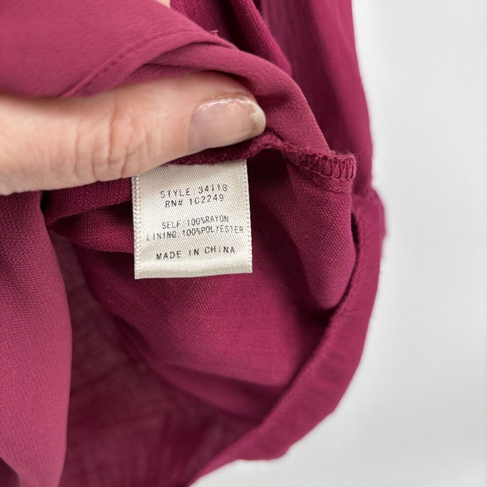 Skies Are Blue Pink Pintuck Eyelet Trim Top M anthropologie - Picture 3 of 5